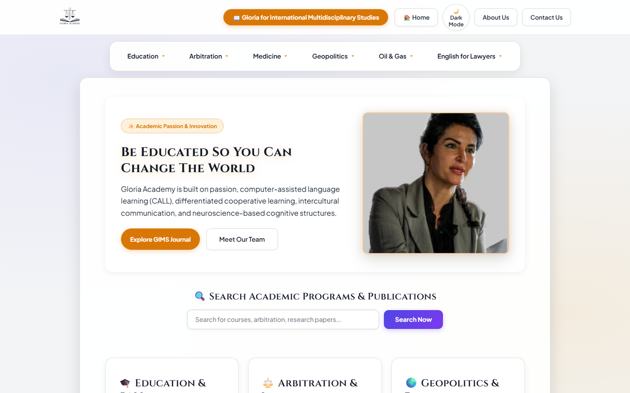 Gloria Academy multidisciplinary studies platform, Lebanon